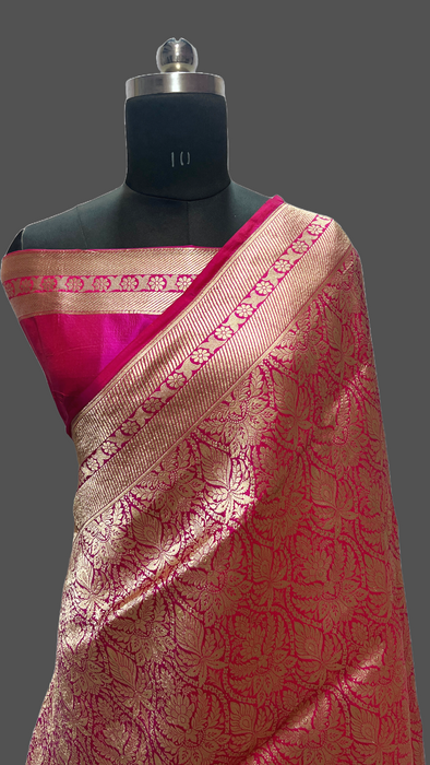 Pure Banarasi katan brocade silk saree