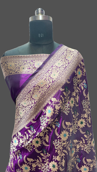 Pure Banarasi handloom katan silk saree