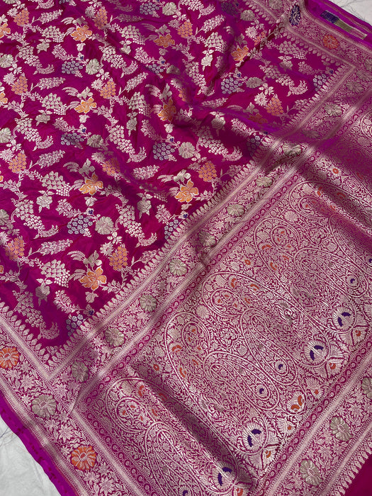 Pure Banarasi handloom katan silk saree