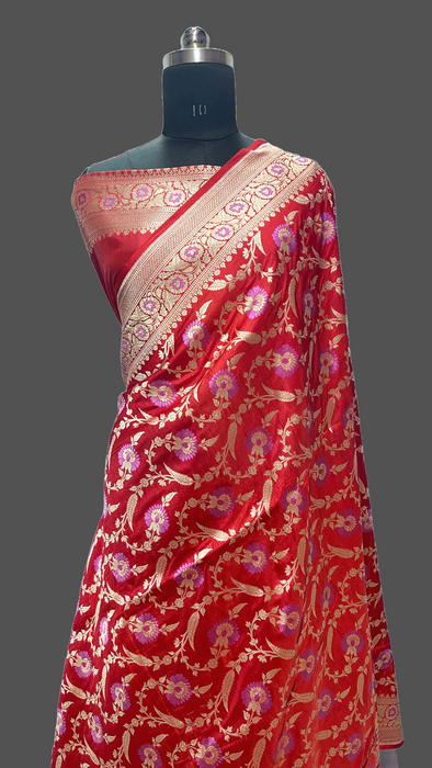 Pure Banarasi handloom katan silk saree