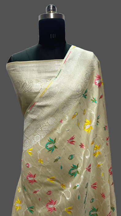 Pure Banarasi handloom tassar saree