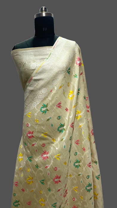 Pure Banarasi handloom tassar saree