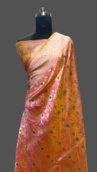 Pure Banarasi handloom katan silk saree