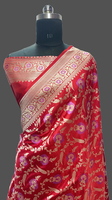 Pure Banarasi handloom katan silk saree