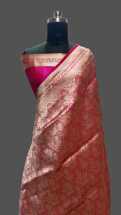 Pure Banarasi katan brocade silk saree