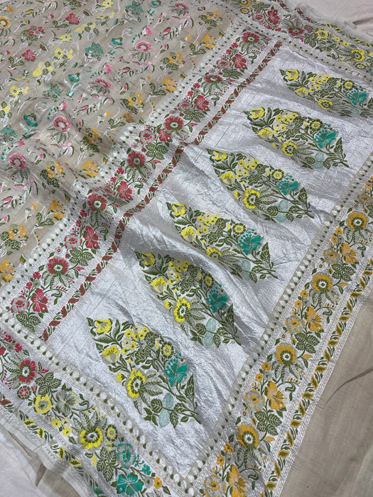 Pure Banarasi handloom tassar saree