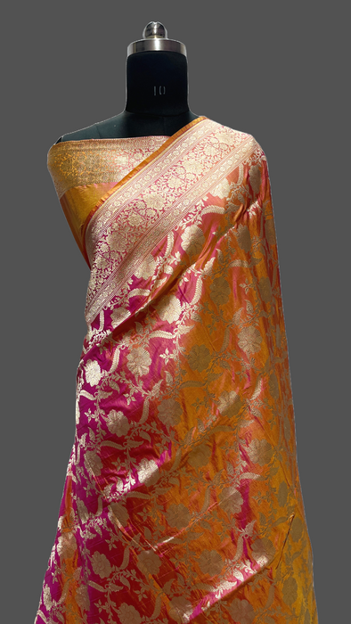 Pure Banarasi handloom katan silk saree