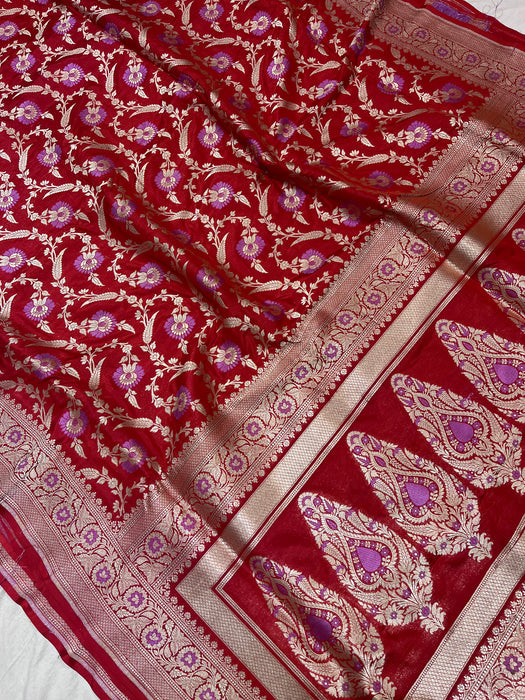 Pure Banarasi handloom katan silk saree