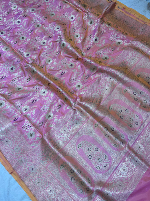 Pure Banarasi handloom katan silk saree