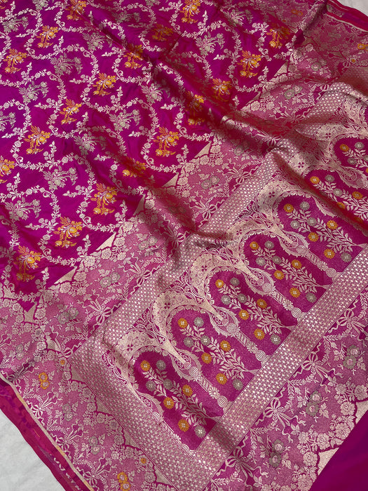 Pure Banarasi handloom katan silk saree