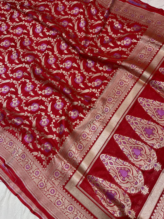 Pure Banarasi handloom katan silk saree