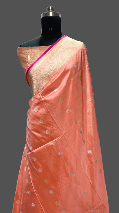 Pure Banarasi handloom katan kaduwa silk saree