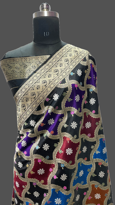 Pure Banarasi hand woven rungkat saree