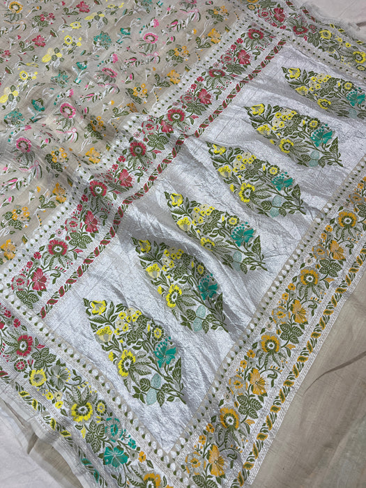 Pure Banarasi handloom tassar saree