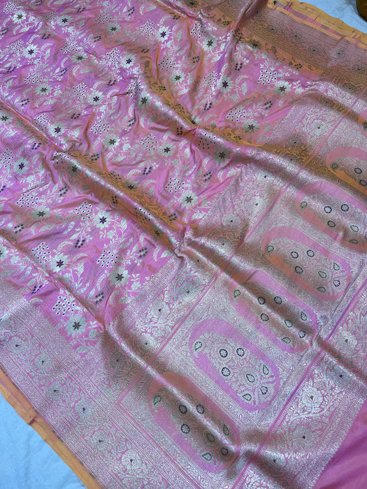 Pure Banarasi handloom katan silk saree