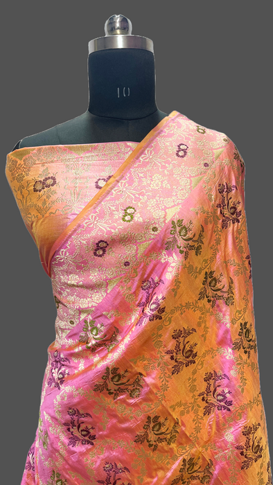 Pure banarasi handloom katan silk saree