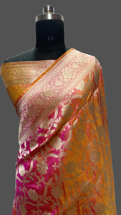 Pure Banarasi handloom katan silk saree