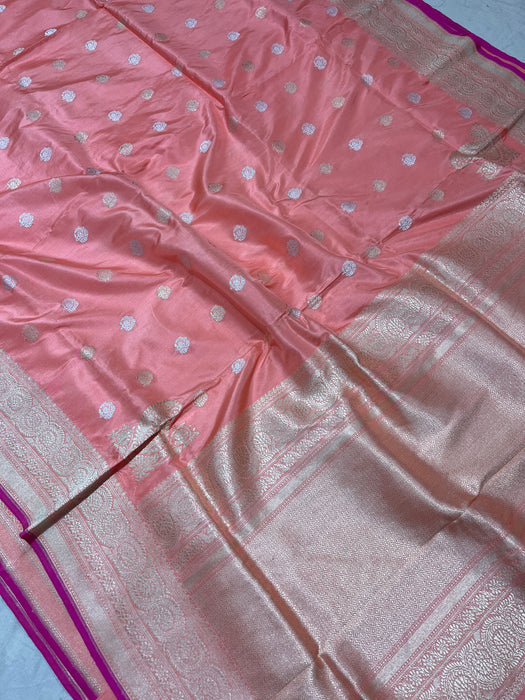 Pure Banarasi handloom katan kaduwa silk saree