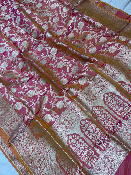 Pure Banarasi handloom katan silk saree