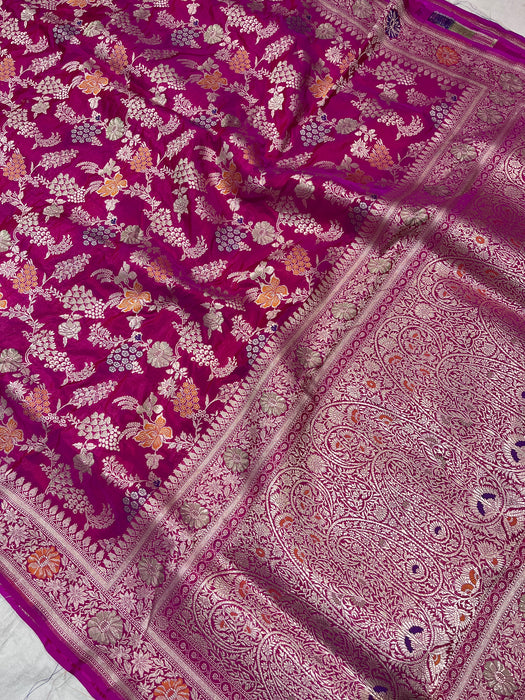 Pure Banarasi handloom katan silk saree