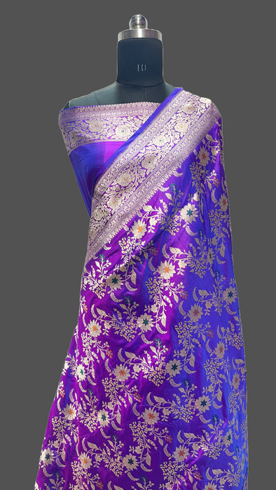 Pure Banarasi handloom katan silk saree