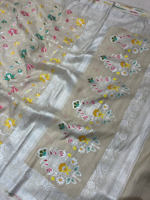 Pure Banarasi handloom tassar saree