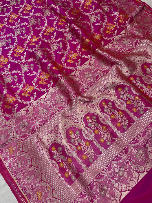 Pure Banarasi handloom katan silk saree