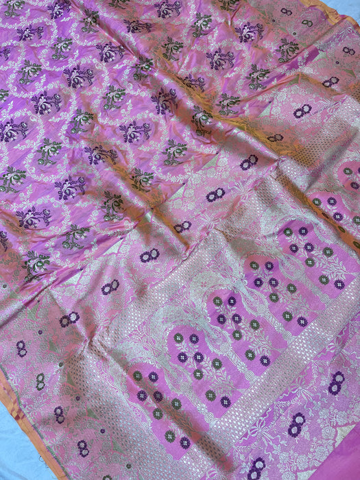 Pure banarasi handloom katan silk saree