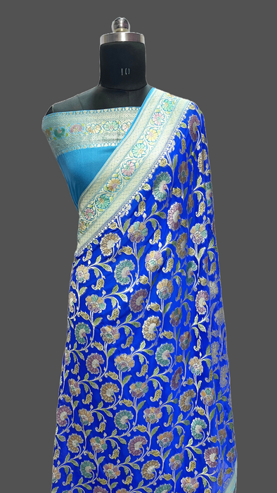 Pure Banarasi handloom khaddi georgutte saree