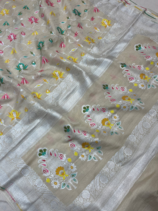 Pure Banarasi handloom tassar saree