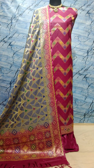 BANARASI SEMI KATAN SILK SUIT