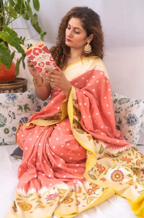 PURE BANARASI HANDLOOM TAASR PAITHNI SAREE