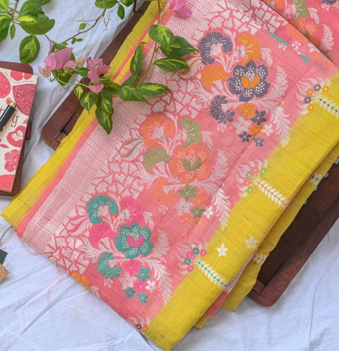 PURE BANARASI HANDLOOM TASSAR SILK SAREE