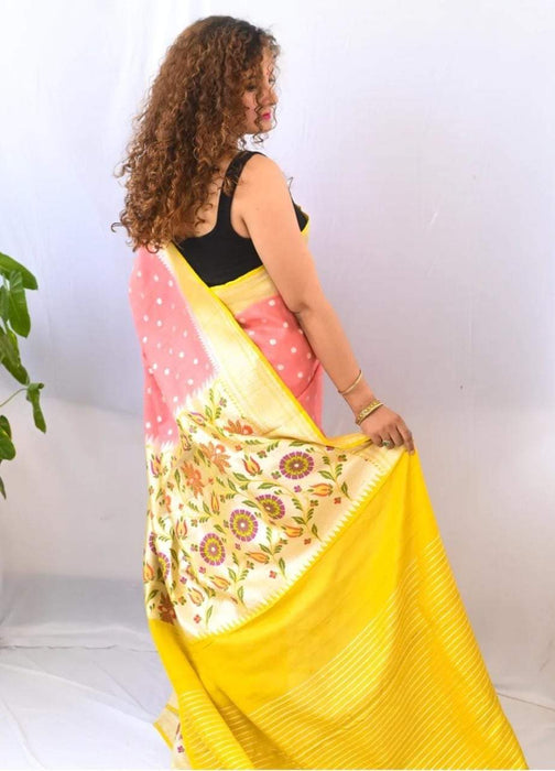 PURE BANARASI HANDLOOM TAASR PAITHNI SAREE