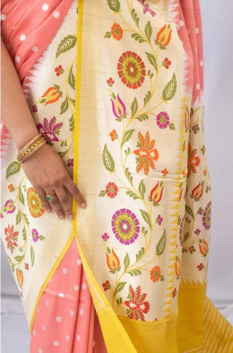 PURE BANARASI HANDLOOM TAASR PAITHNI SAREE