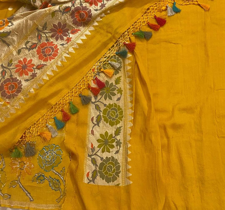 PURE BANARASI HANDLOOM TASSAR SAREE