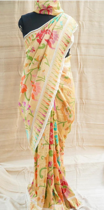 PURE BANARASI HANDLOOM TASSAR SAREE