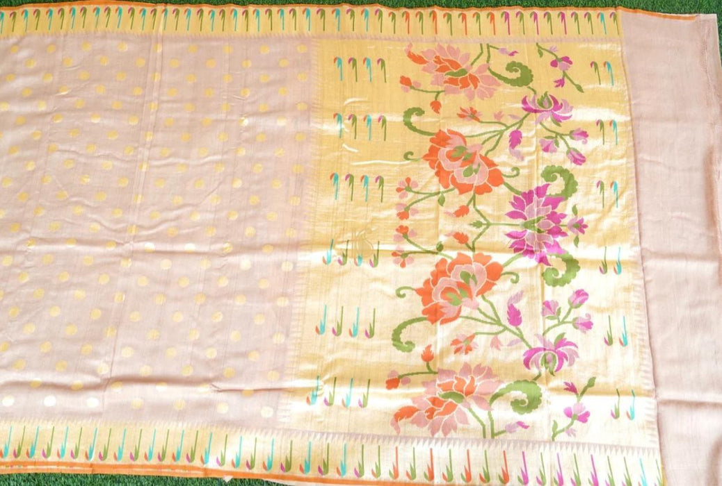 PURE BANARASI HANDLOOM TASSAR SAREE