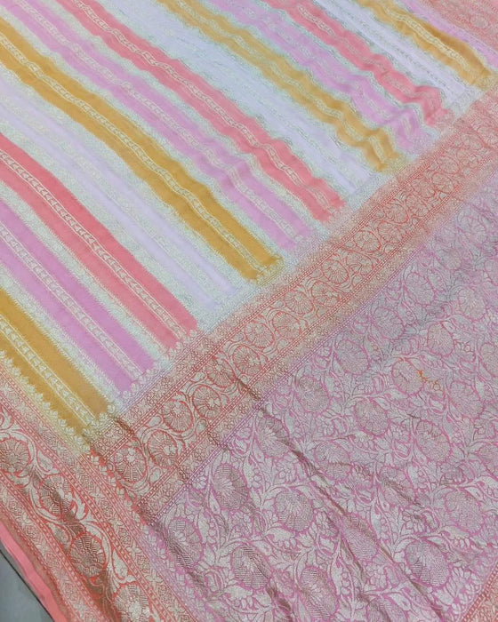 PURE BANARASI KHADDI GEORGUTTE SAREE