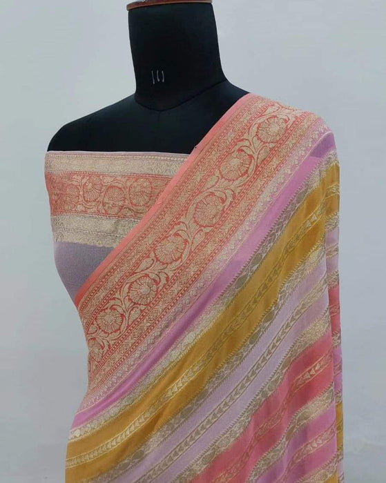 PURE BANARASI KHADDI GEORGUTTE SAREE