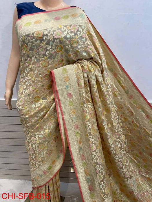 PURE BANARASI KHADDI GEORGUTTE SAREE