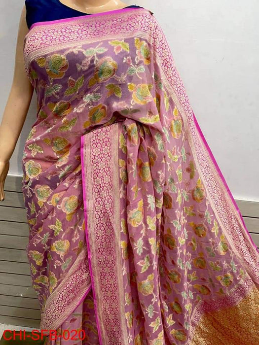 PURE BANARASI KHADDI GEORGUTTE SAREE