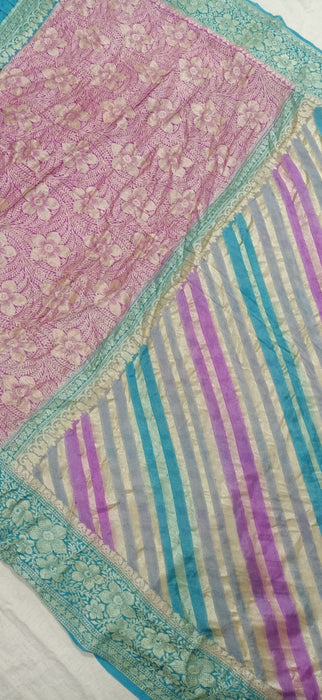 PURE BANARASI KHADDI CHIFFON SAREE