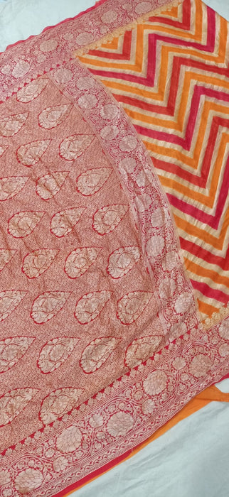 PURE BANARASI KHADDI CHIFFON SAREE