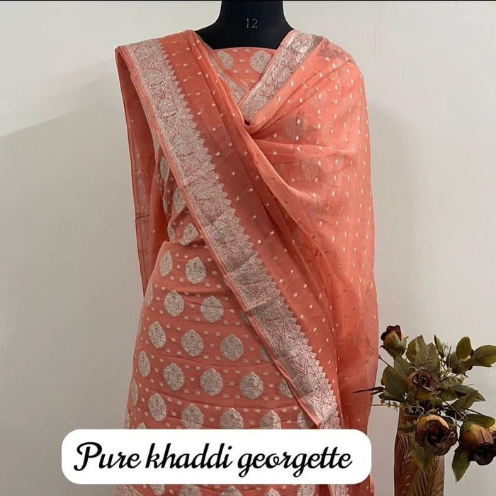 PURE HANDLOOM KHADDI GEORGUTTE SUIT