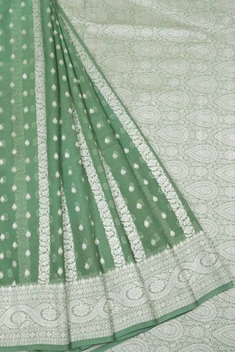 PURE BANARASI HANDLOOM KHADDI GEORGUTTE SAREE