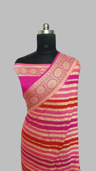 PURE BANARASI KHADDI CHIFFON SAREE