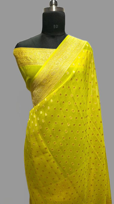 PURE BANARASI KHAADI GEORGUTTE SAREE