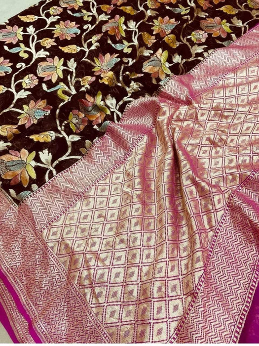 PURE HANDLOOM KHADDI GEORGUTTE SAREE