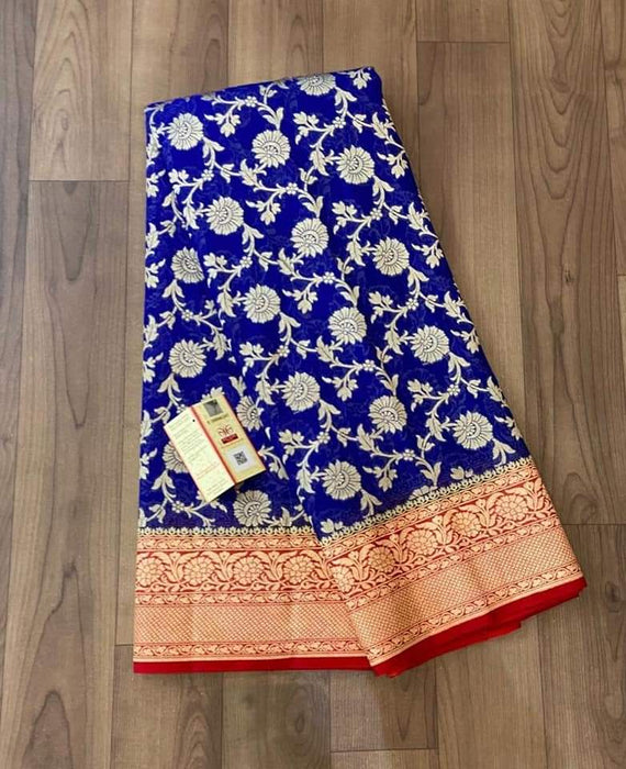 Pure banarasi handloom khaddi georgette silk saree